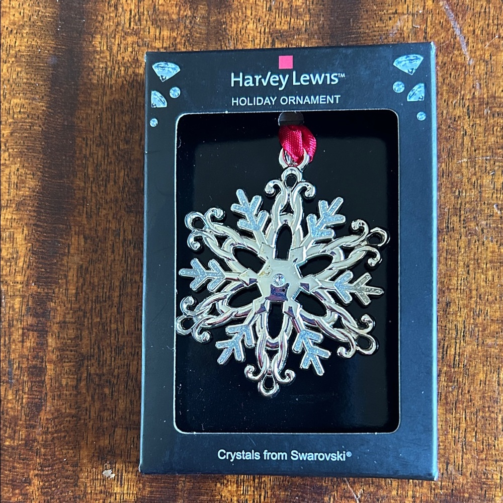 Harvey Lewis Holiday Ornament with Crystals from Swarovski -NIB
